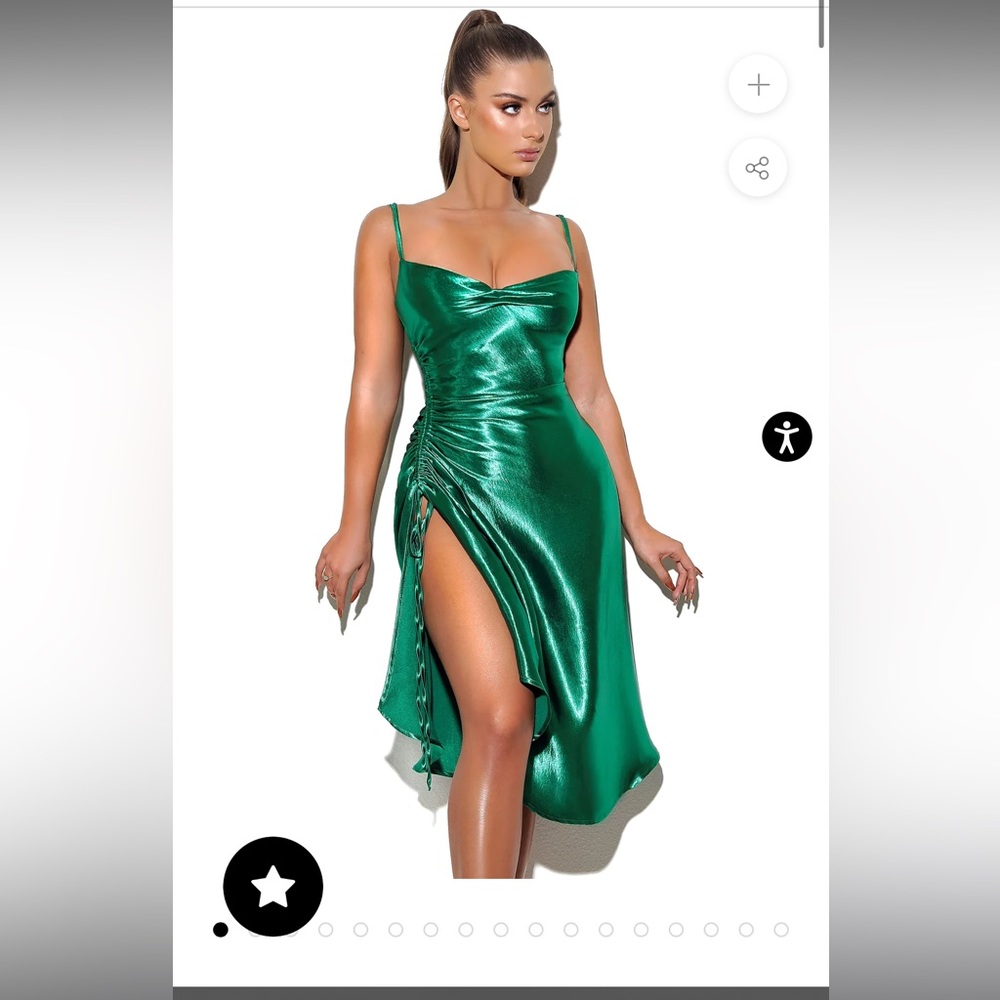 Green midi dress
